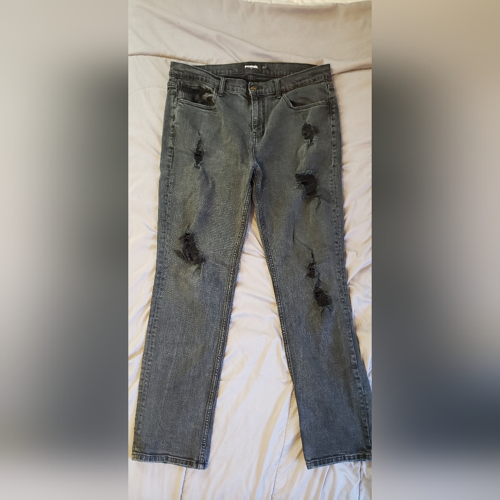 RSQ Black Ripped Slim Jeans
